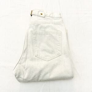 Tu Es Mom Tresor The Emerald Jean High Rise Straight Cream Denim Jean Size 27